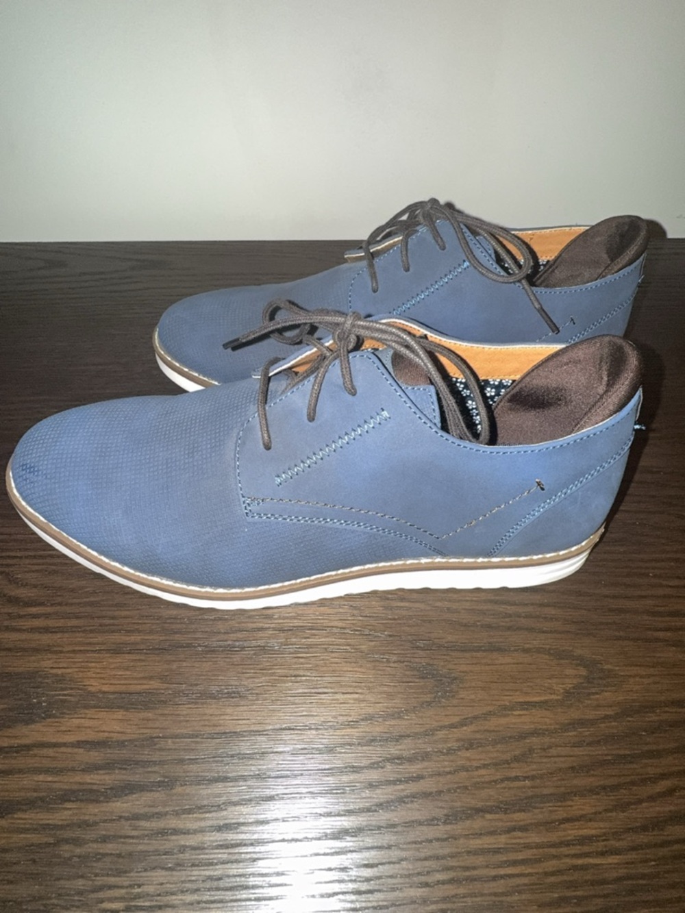 Madden by Steve Madden Blue Calen Oxford Shoe, Size 10